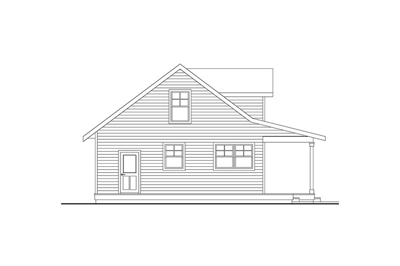 House Blueprint - Exterior - Other Elevation for Farmhouse House Plan #124-1466 - 2 bed, 1 bath