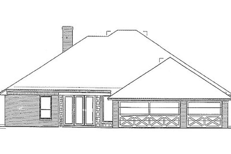 Dream House Plan - Exterior - Rear Elevation for Cottage House Plan #310-702 - 4 bed, 3.5 bath