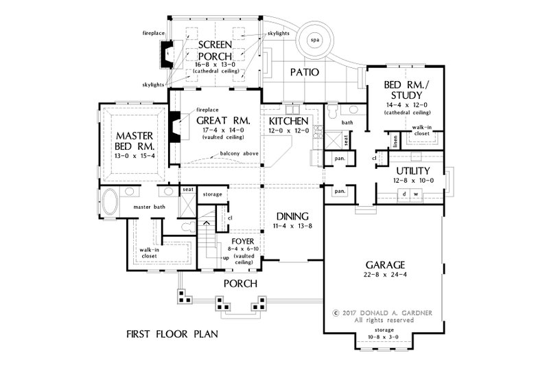 Architectural House Design - Floor Plan - Main Floor for Craftsman House Plan #929-1051 - 5 bed, 4 bath