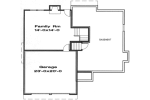 Floor Plan - Lower Floor for Traditional House Plan #6-176 - 3 bed, 2 bath