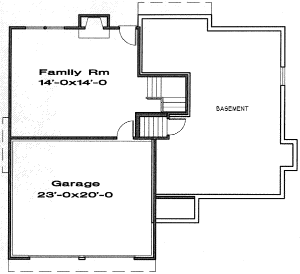Traditional Floor Plan - Lower Floor Plan #6-176