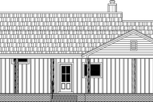 Exterior - Rear Elevation for Country House Plan #21-466 - 3 bed, 2 bath