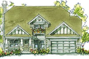 Craftsman Exterior - Front Elevation Plan #20-2038