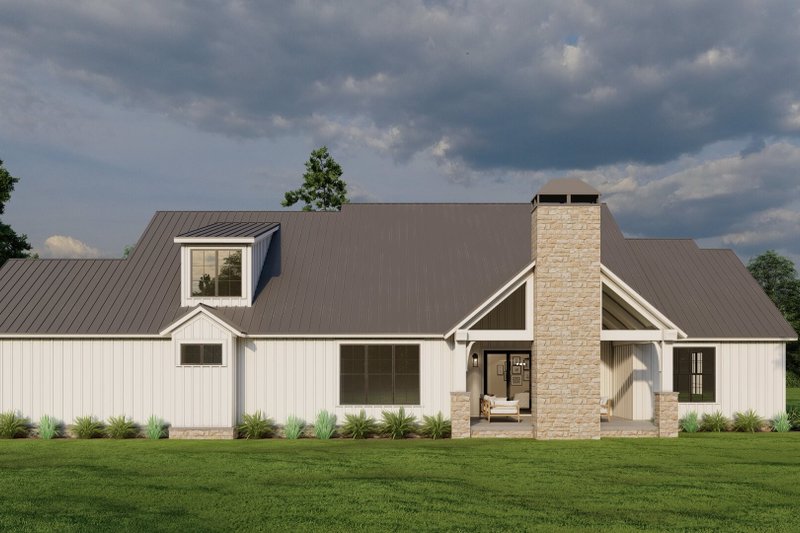 Home Plan - Exterior - Rear Elevation 1 for Farmhouse House Plan #923-346 - 4 bed, 3.5 bath