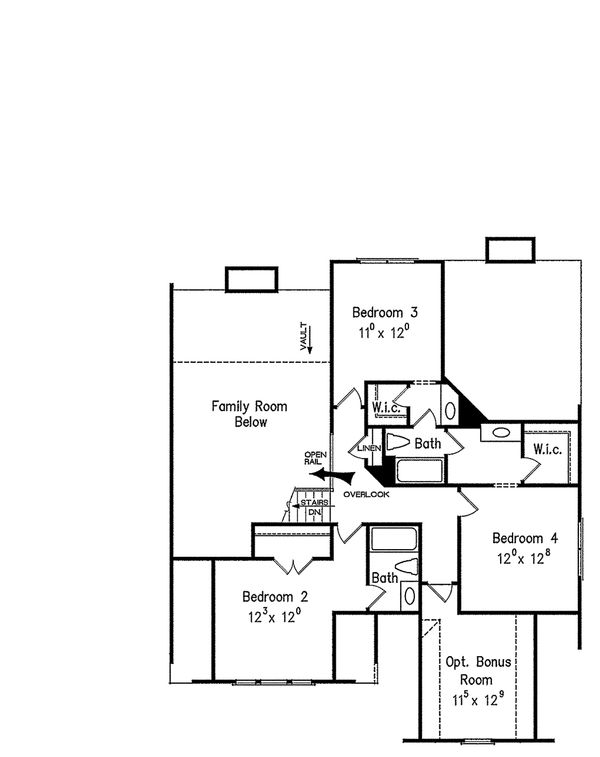 Farmhouse Floor Plan - Upper Floor Plan #927-41