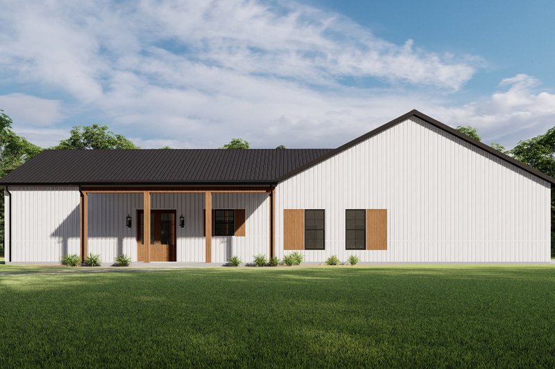 Home Plan - Exterior - Rear Elevation for Barndominium House Plan #1092-70 - 3 bed, 2 bath