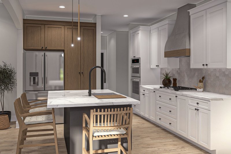 Home Plan - Interior - Kitchen for Prairie House Plan #455-230 - 3 bed, 2 bath
