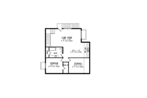 Floor Plan - Lower Floor for Adobe / Southwestern House Plan #1-803 - 4 bed, 3.5 bath