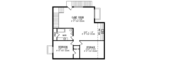 Adobe / Southwestern Floor Plan - Lower Floor Plan #1-803