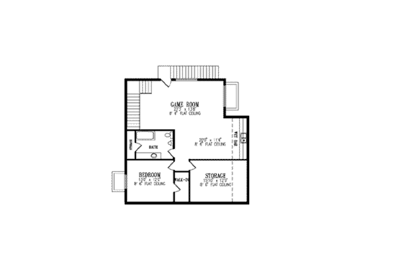 Dream House Plan - Floor Plan - Lower Floor for Adobe / Southwestern House Plan #1-803 - 4 bed, 3.5 bath
