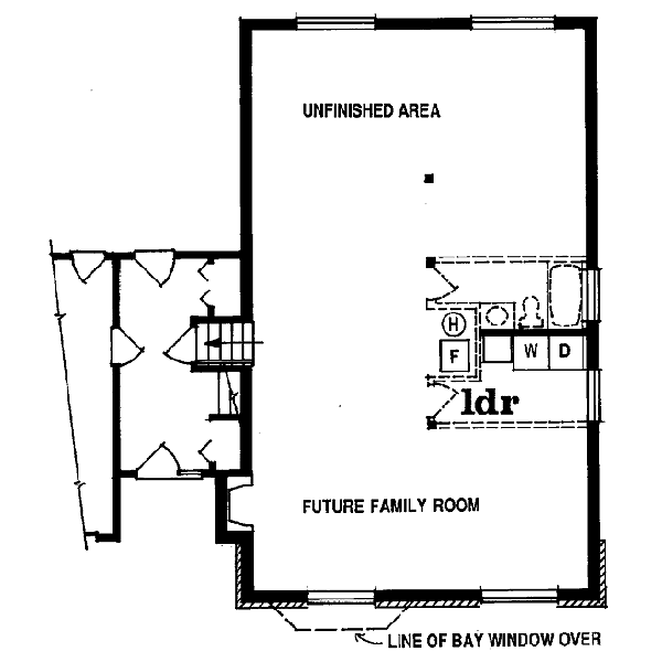 Traditional Floor Plan - Lower Floor Plan #47-236