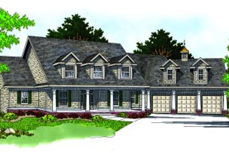 Home Plan - Farmhouse Exterior - Front Elevation Plan #70-538