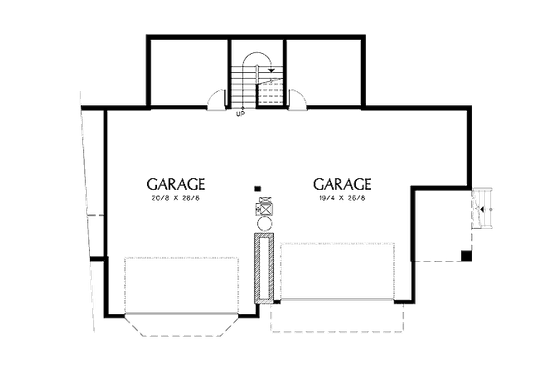 Floor Plan - Lower Floor for Prairie House Plan #48-402 - 3 bed, 2 bath