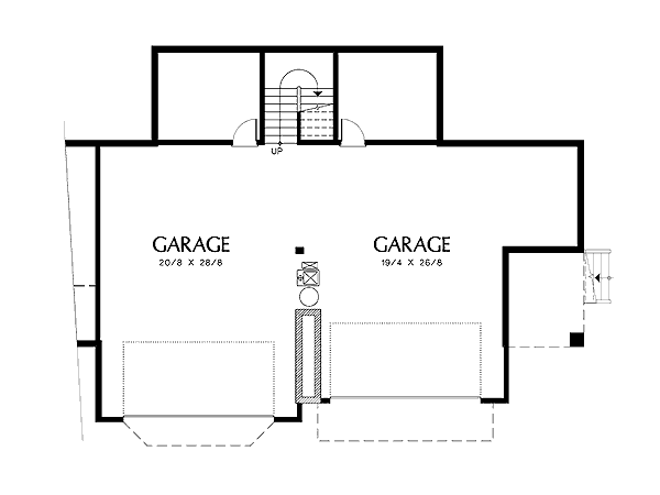Architectural House Design - Prairie Floor Plan - Lower Floor Plan #48-402