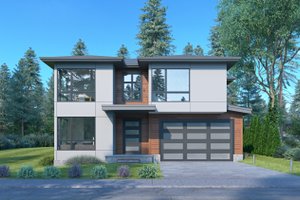 Modern Exterior - Front Elevation Plan #1066-154