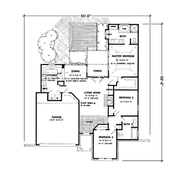 House Plan Design - Traditional Floor Plan - Main Floor Plan #410-252