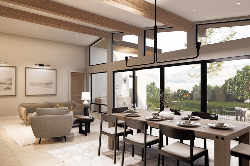 House Blueprint - Interior - Dining Room for Bungalow House Plan #1114-69 - 3 bed, 2 bath