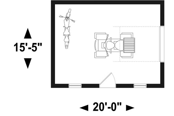 Floor Plan - Main Floor for Farmhouse House Plan #23-2744, 0 bath