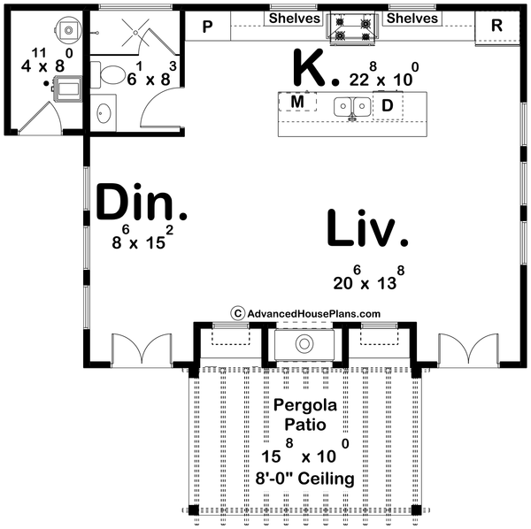 Cottage Floor Plan - Main Floor Plan #455-631