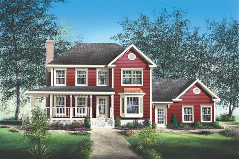 Traditional Style House Plan - 3 Beds 2.5 Baths 1807 Sq/Ft Plan #25-232