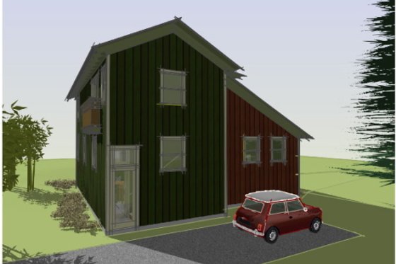 Exterior - Other Elevation 2 for Cottage House Plan #450-1 - 3 bed, 2.5 bath