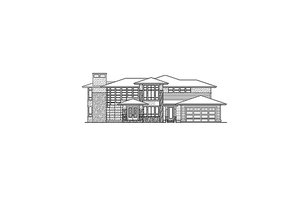Exterior - Front Elevation 3 for Prairie House Plan #132-566 - 3 bed, 3.5 bath