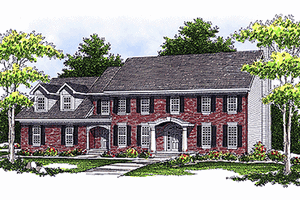 Colonial Exterior - Front Elevation Plan #70-514