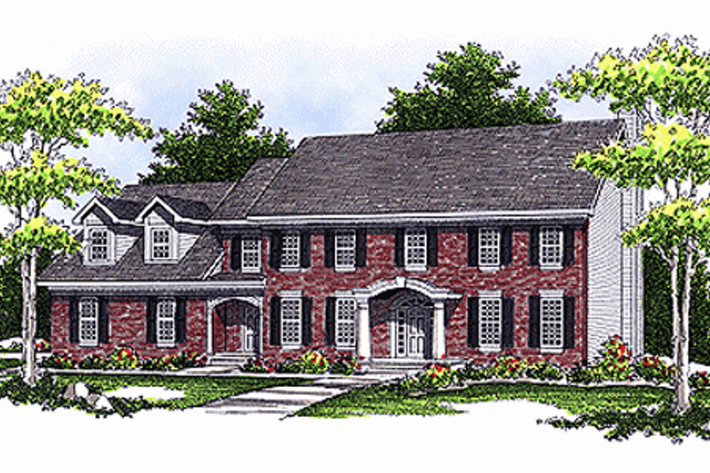 Colonial Style House Plan - 4 Beds 3.5 Baths 3404 Sq/Ft Plan #70-514
