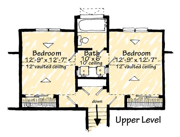 Architectural House Design - Barndominium Floor Plan - Upper Floor Plan #942-61