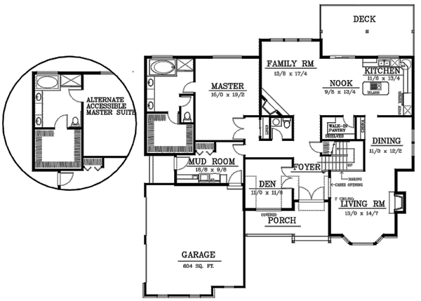 Traditional Floor Plan - Main Floor Plan #102-205