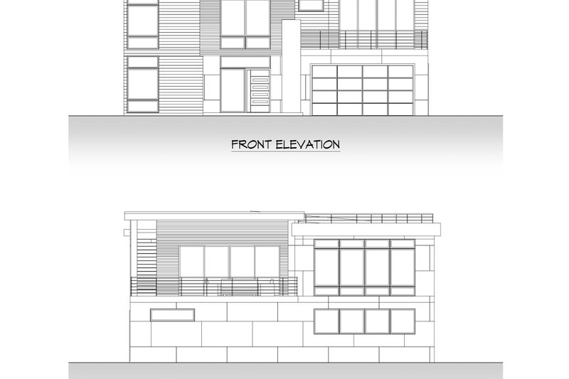 Home Plan - Exterior - Other Elevation for Modern House Plan #1066-220 - 3 bed, 4 bath