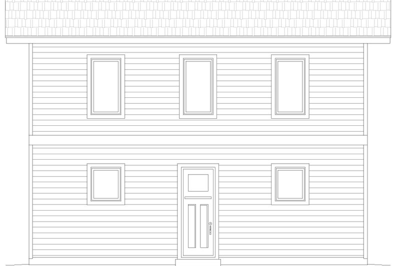 Architectural House Design - Exterior - Other Elevation 1 for Traditional House Plan #932-684, 1 bath