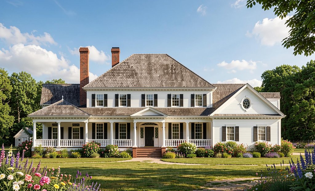 Exterior - Front Elevation 2 for Southern House Plan #137-128 - 4 bed, 4.5 bath
