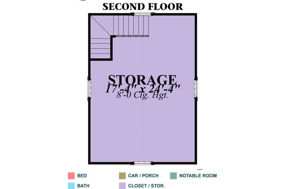 Floor Plan - Upper Floor for Traditional House Plan #63-338, 0 bath