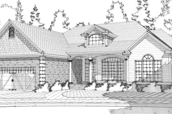 Exterior - Front Elevation for Traditional House Plan #63-195 - 3 bed, 2 bath