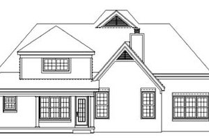 Exterior - Rear Elevation for Traditional House Plan #81-800 - 3 bed, 2.5 bath