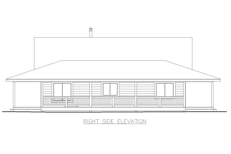 House Blueprint - Exterior - Other Elevation 1 for Country House Plan #117-996 - 2 bed, 2 bath