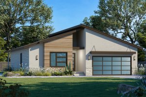 Contemporary Exterior - Front Elevation Plan #20-2535