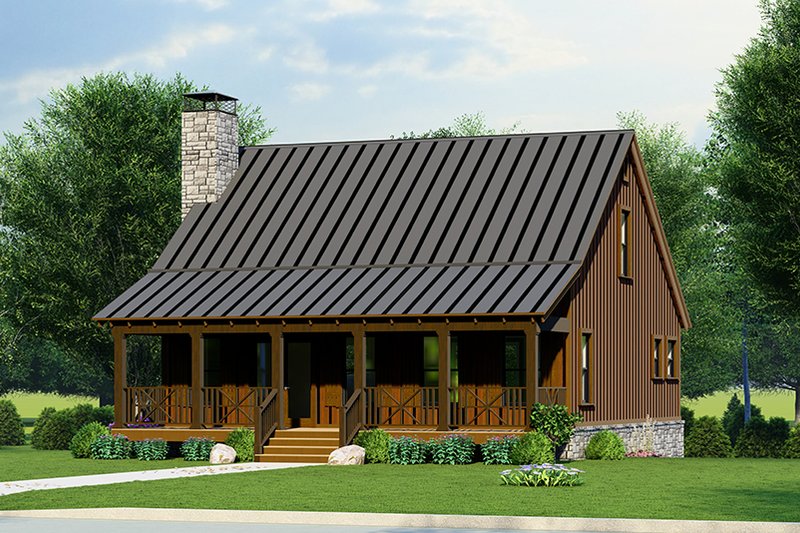 Country Style House Plan - 3 Beds 2.5 Baths 1661 Sq/Ft Plan #923-321