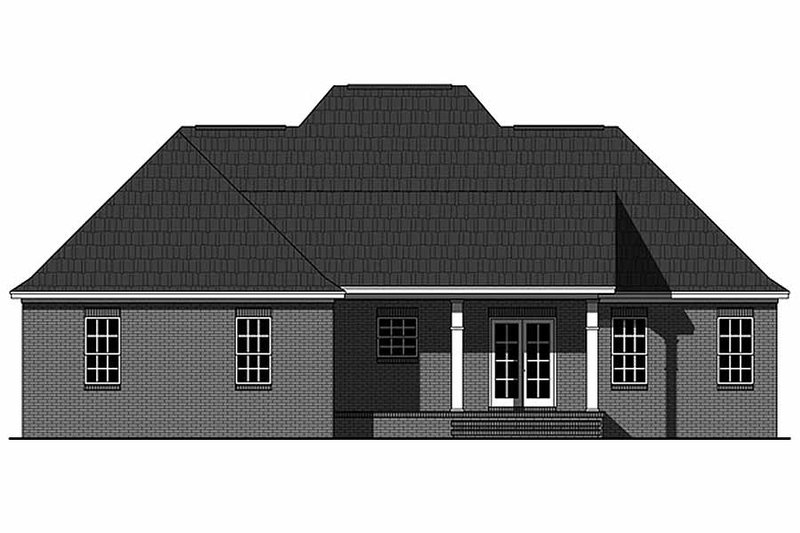 Home Plan - Exterior - Rear Elevation for European House Plan #21-339 - 3 bed, 2 bath