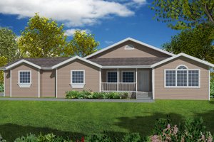 Ranch Exterior - Front Elevation Plan #437-23