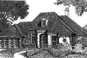 European Exterior - Front Elevation Plan #301-101