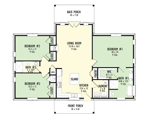 Farmhouse Floor Plan - Main Floor Plan #1092-14