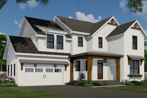 Farmhouse Exterior - Front Elevation Plan #51-1197