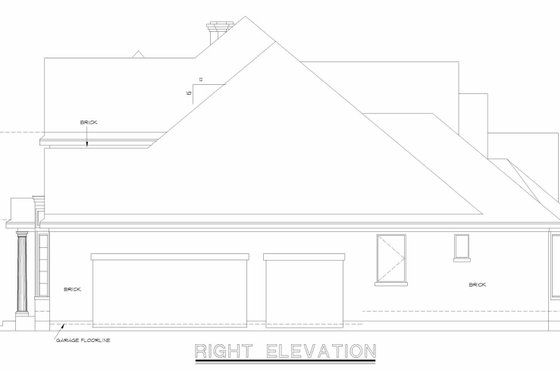Exterior - Other Elevation 2 for European House Plan #20-967 - 4 bed, 3.5 bath
