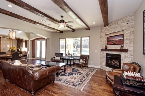 Interior - Family Room 1 for Mediterranean House Plan #80-221 - 5 bed, 4 bath