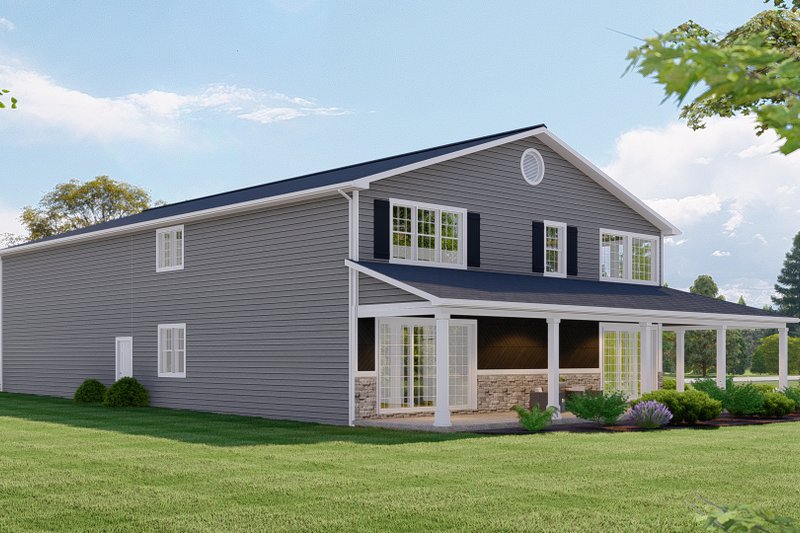 Architectural House Design - Exterior - Other Elevation 1 for Barndominium House Plan #1064-213 - 3 bed, 2.5 bath