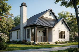 Exterior - Front Elevation 3 for Bungalow House Plan #515-62 - 3 bed, 2 bath