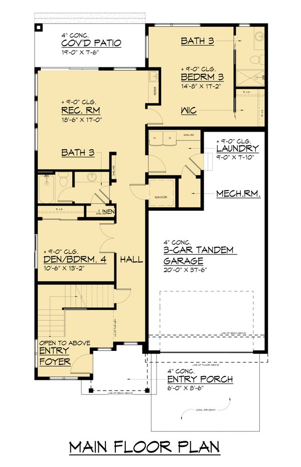 Farmhouse Floor Plan - Main Floor Plan #1066-280