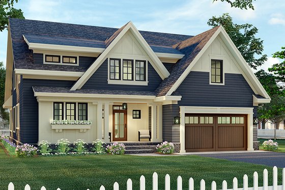 Exterior - Front Elevation 4 for Craftsman House Plan #51-1173 - 3 bed, 2.5 bath